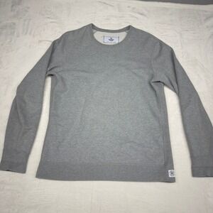 Reigning Champ Sweatshirt Mens Large Gray 100% Cotton Crew Neck Pullover Casual